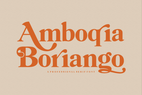 Amboqia Boriango Font for Handmade Creations