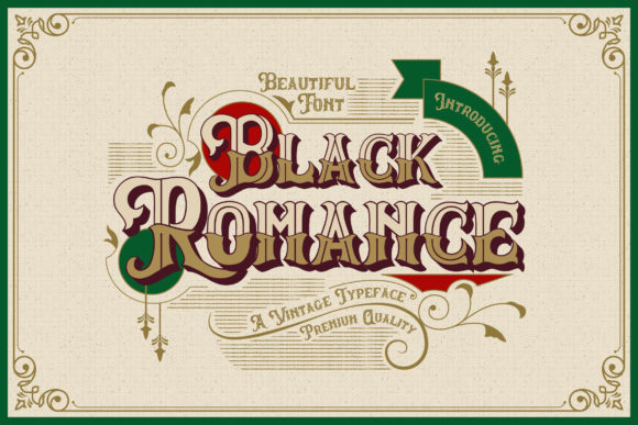 Black Romance Font for Editorial Design