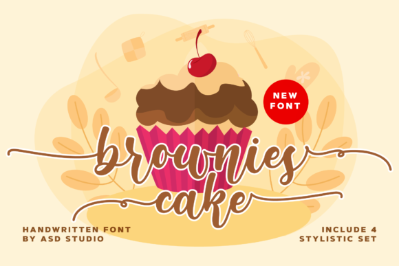 Brownies Cake Font: A Handwritten Typeface for Editorial Elegance