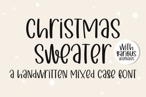 Christmas Sweater Font for Web Design and Branding