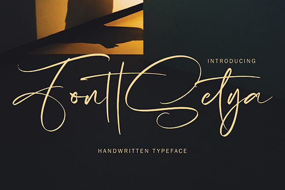 FonttSetya: A Script Handwritten Typeface for Editorial Elegance