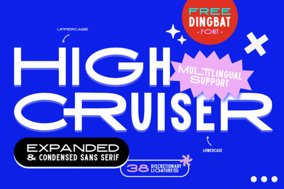 High Cruiser Font for Bold, Sharp Craft Designs