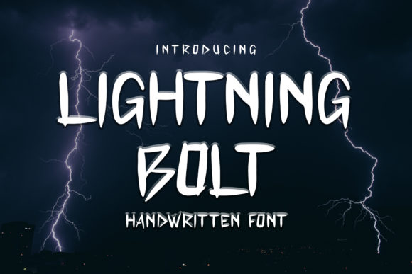 Lightning Bolt Font for Modern Web Design and Branding