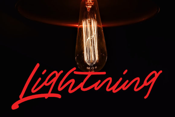 Lightning Font for Modern Web Design and Branding
