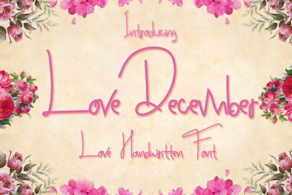 Love December Font for Handmade Labels and Seasonal Designs