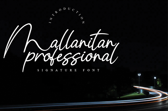 Mallanitan Font: A Handwritten Typeface for Editorial Elegance