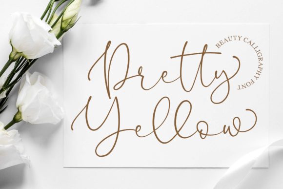 Pretty Yellow Font for Web Design Projects