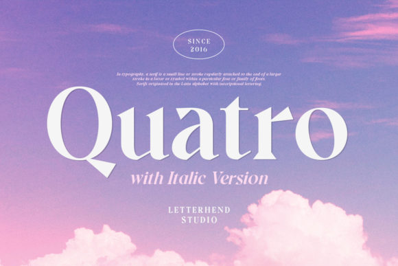 Quatro Font: A Bold and Elegant Typeface for Campaign Design
