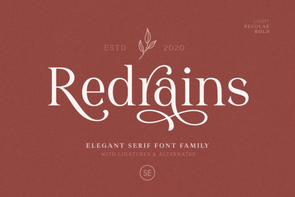 Redrains: A Classic Serif Font for Elegant Digital Branding