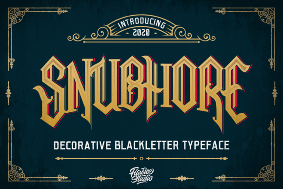 Snubhore Font: Elevate Your Brand with Unique Blackletter Typography