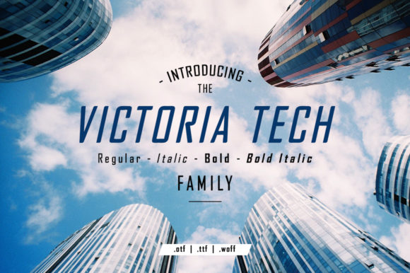 Victoria Tech Font for Editorial Design and Content Layouts